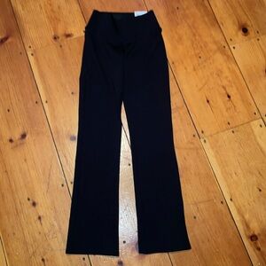 Black bootcut stretch knit pants